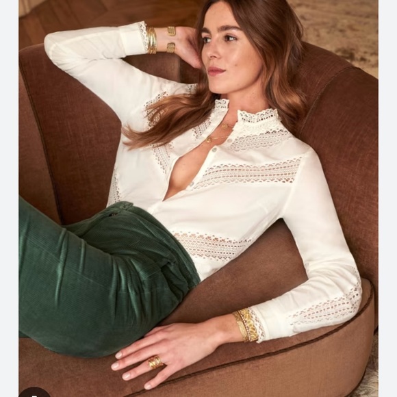 Sézane Rita Shirt in Ecru - Picture 12 of 13